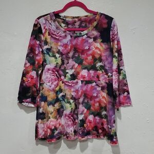 Soft Surroundings Floral Shirt 